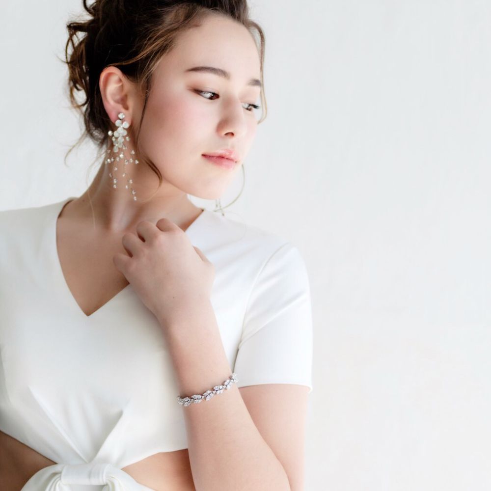 【ブレスレット】ブライダルブレスレット ジルコニア a6 【結婚式 ブレスレット】