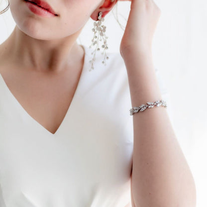 【ブレスレット】ブライダルブレスレット ジルコニア a6 【結婚式 ブレスレット】