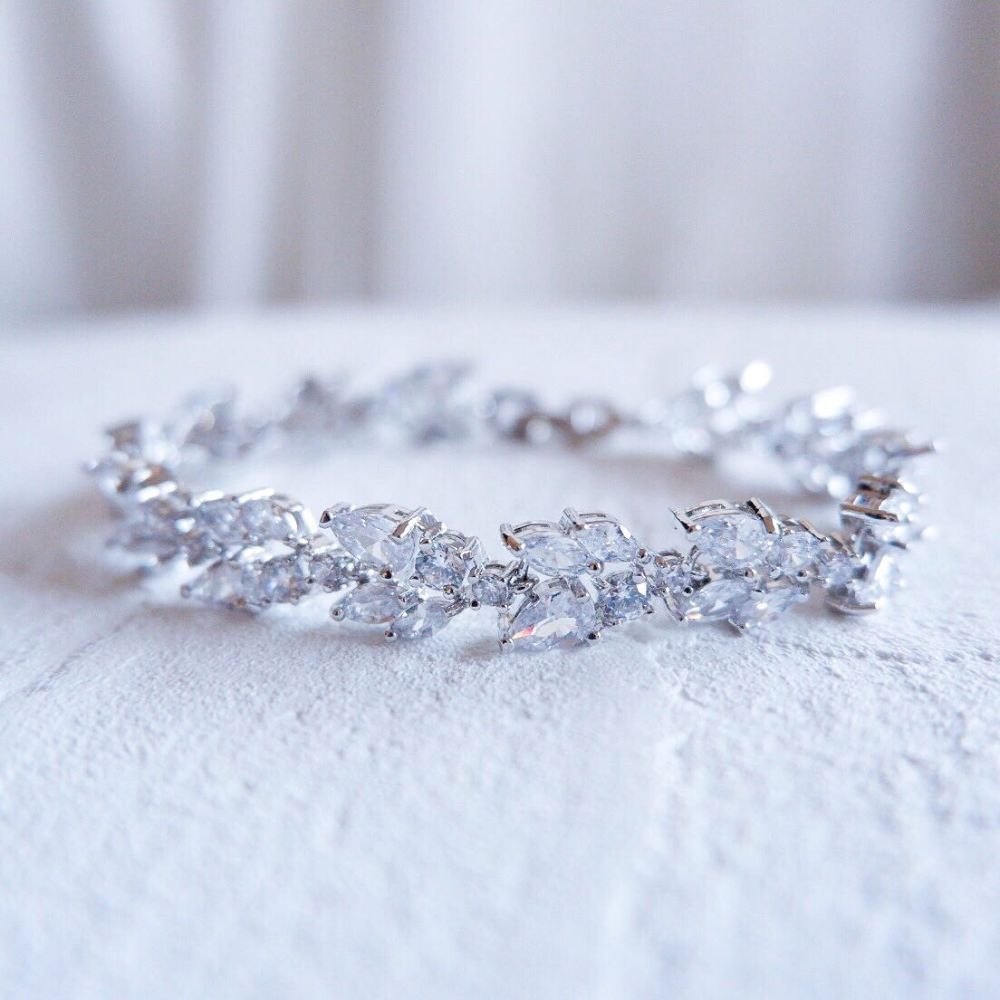 【ブレスレット】ブライダルブレスレット ジルコニア a6 【結婚式 ブレスレット】