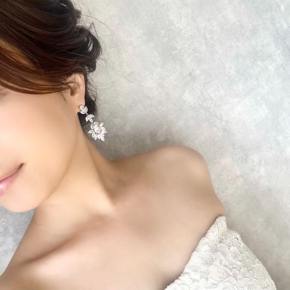 【ピアス・イヤリング】Parfaite ジルコニアピアス 【結婚式 ピアス イヤリング】
