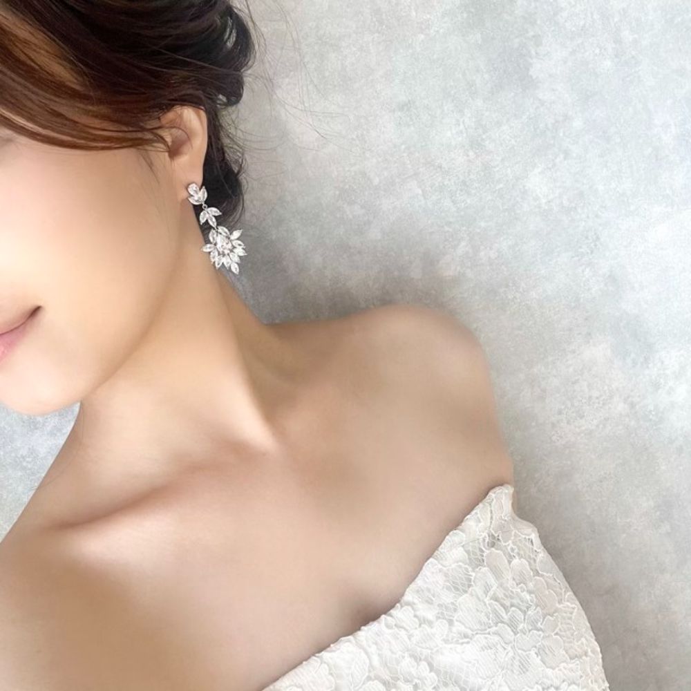 【ピアス・イヤリング】Parfaite ジルコニアピアス 【結婚式 ピアス イヤリング】