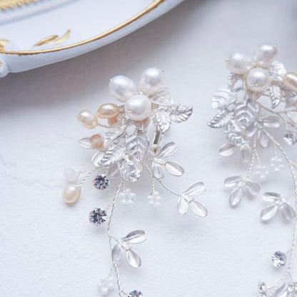 【ピアス】ブライダルピアス 小枝ピアス ビジュー シルバー k6 【結婚式 ピアス イヤリング】