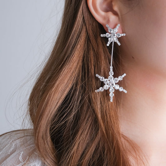 【ピアス】ビジュー スター ウェディング ブライダルピアス L5 【結婚式 ピアス イヤリング】