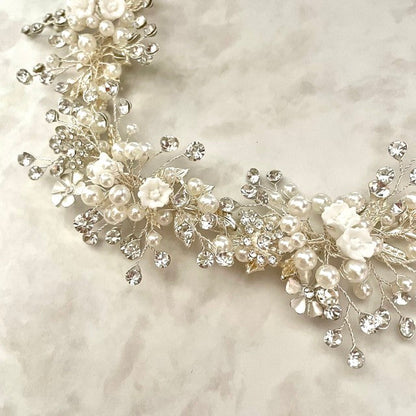 【ヘッドドレス】fleuron ブライダルヘッドドレス 【結婚式 ヘアアクセサリー】