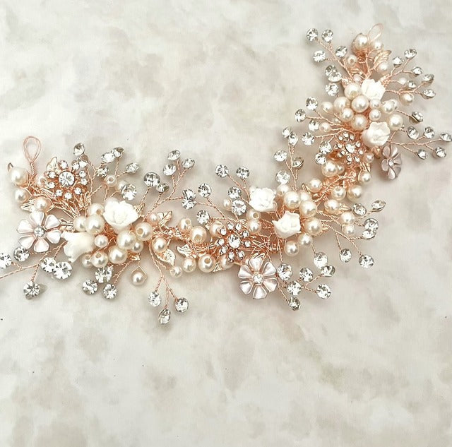 【ヘッドドレス】fleuron ブライダルヘッドドレス 【結婚式 ヘアアクセサリー】