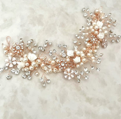 【ヘッドドレス】fleuron ブライダルヘッドドレス 【結婚式 ヘアアクセサリー】