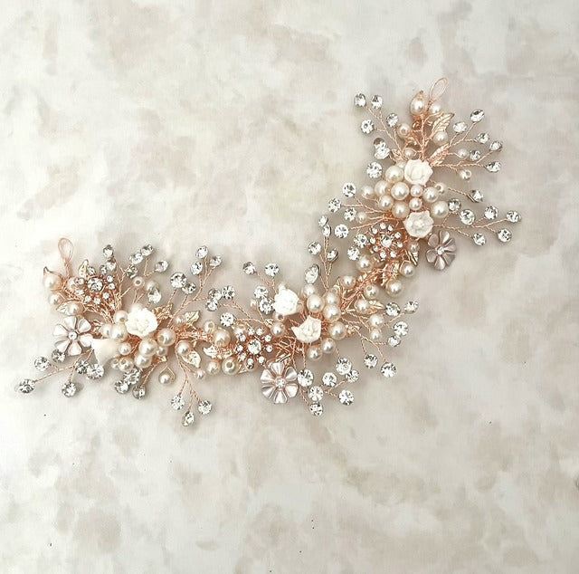 【ヘッドドレス】fleuron ブライダルヘッドドレス 【結婚式 ヘアアクセサリー】