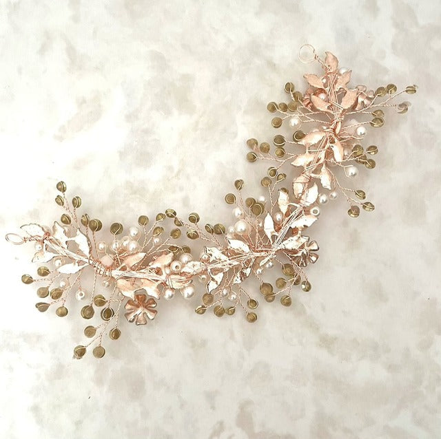 【ヘッドドレス】fleuron ブライダルヘッドドレス 【結婚式 ヘアアクセサリー】