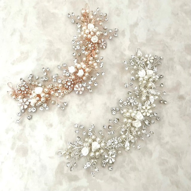 【ヘッドドレス】fleuron ブライダルヘッドドレス 【結婚式 ヘアアクセサリー】