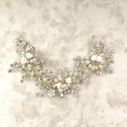 【ヘッドドレス】fleuron ブライダルヘッドドレス 【結婚式 ヘアアクセサリー】