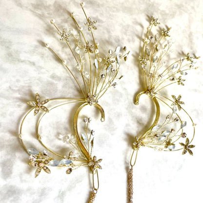 【イヤリング】wing ブライダルイヤーフック 【結婚式 ピアス イヤリング】