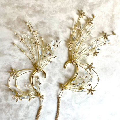 【イヤリング】wing ブライダルイヤーフック 【結婚式 ピアス イヤリング】