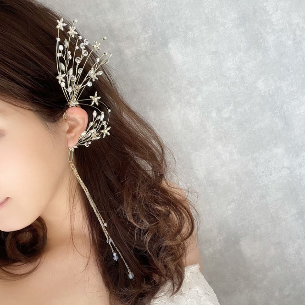 【イヤリング】wing ブライダルイヤーフック 【結婚式 ピアス イヤリング】