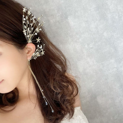 【イヤリング】wing ブライダルイヤーフック 【結婚式 ピアス イヤリング】