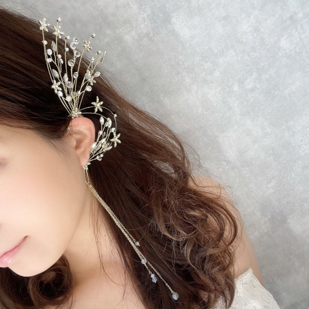 【イヤリング】wing ブライダルイヤーフック 【結婚式 ピアス イヤリング】