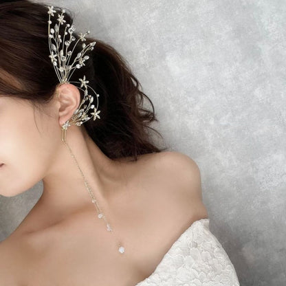 【イヤリング】wing ブライダルイヤーフック 【結婚式 ピアス イヤリング】