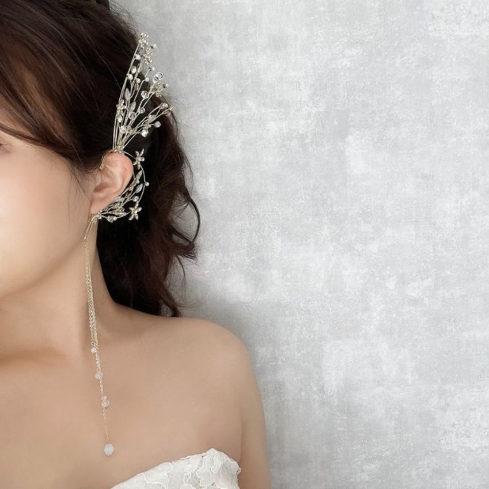 【イヤリング】wing ブライダルイヤーフック 【結婚式 ピアス イヤリング】