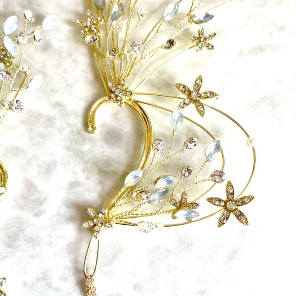 【イヤリング】wing ブライダルイヤーフック 【結婚式 ピアス イヤリング】