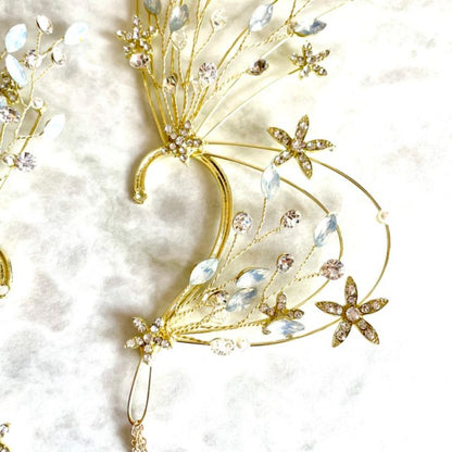 【イヤリング】wing ブライダルイヤーフック 【結婚式 ピアス イヤリング】