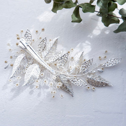 ブライダルヘッドドレス ビジュー リーフ ボンネ L9 【結婚式 ヘアアクセサリー】