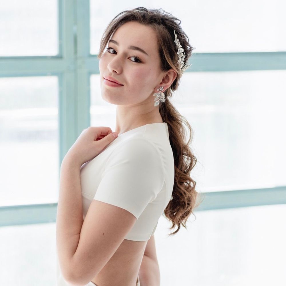 【イヤリング】ブライダルイヤリング 小枝イヤリング ビジュー シルバー m1 【結婚式 ピアス イヤリング】