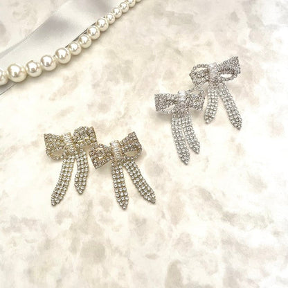 【ピアス・イヤリング】rubanリボンピアス 【結婚式 ピアス イヤリング】