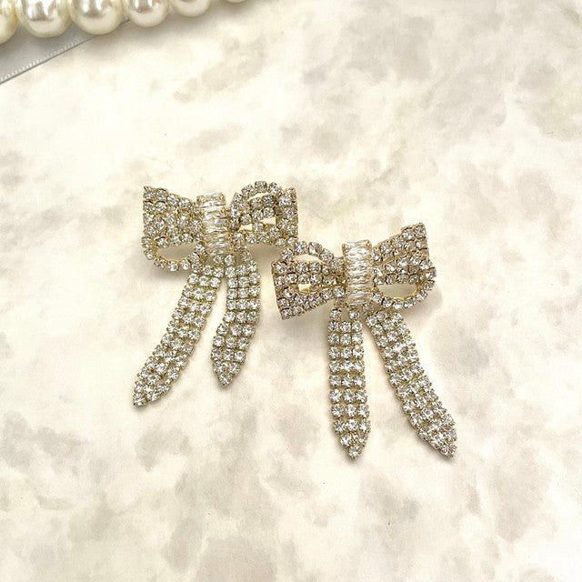 【ピアス・イヤリング】rubanリボンピアス 【結婚式　ピアス　イヤリング】