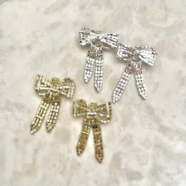 【ピアス・イヤリング】rubanリボンピアス 【結婚式 ピアス イヤリング】