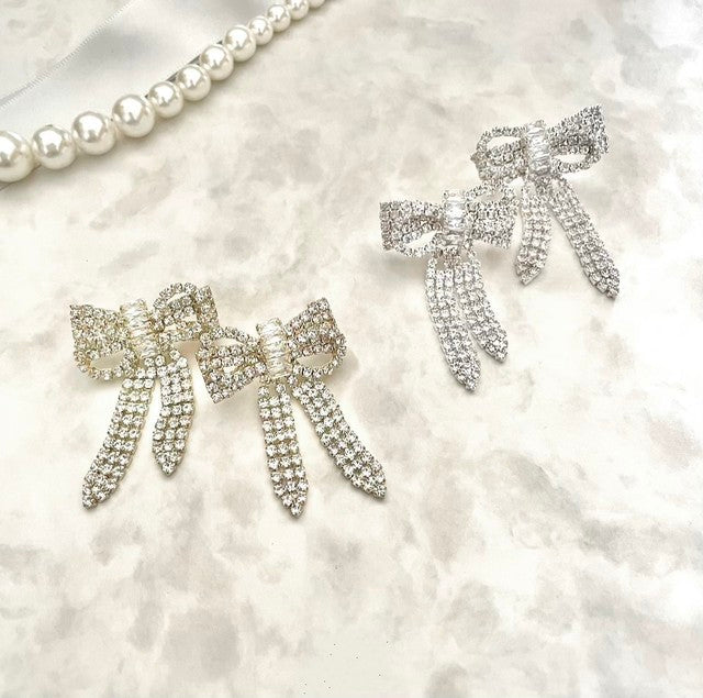 【ピアス・イヤリング】rubanリボンピアス 【結婚式 ピアス イヤリング】