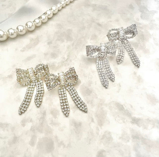 【ピアス・イヤリング】rubanリボンピアス 【結婚式 ピアス イヤリング】