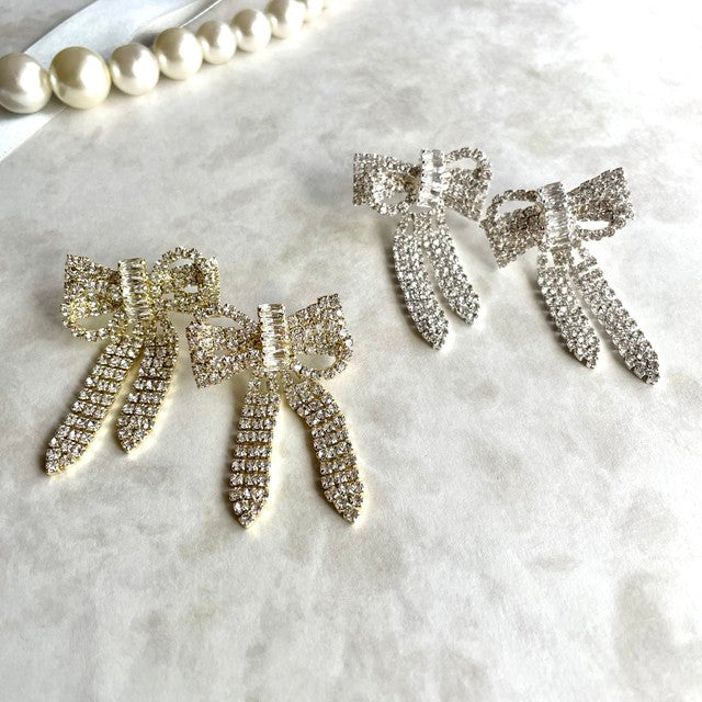 【ピアス・イヤリング】rubanリボンピアス 【結婚式 ピアス イヤリング】