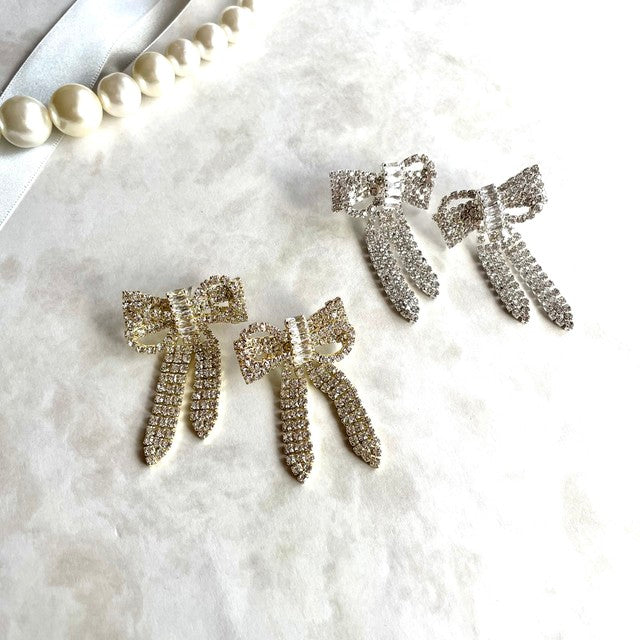 【ピアス・イヤリング】rubanリボンピアス 【結婚式 ピアス イヤリング】