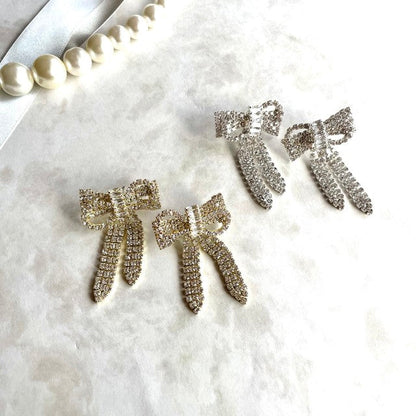 【ピアス・イヤリング】rubanリボンピアス 【結婚式 ピアス イヤリング】