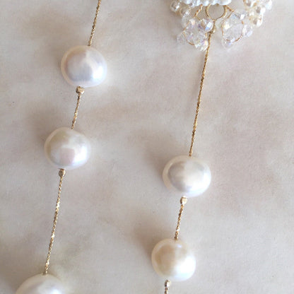 【ピアス・イヤリング】オリジナル商品Amour フラワー淡水パールピアス 【結婚式 ピアス イヤリング】