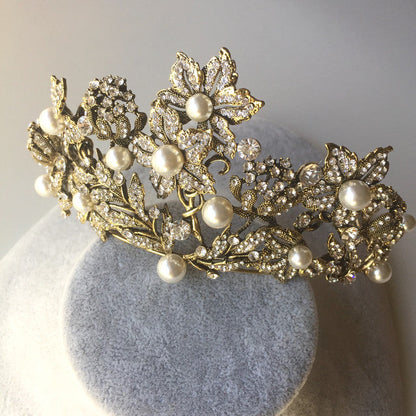 【ヘッドドレス】Luxe ブライダルティアラ 【結婚式 ヘアアクセサリー】
