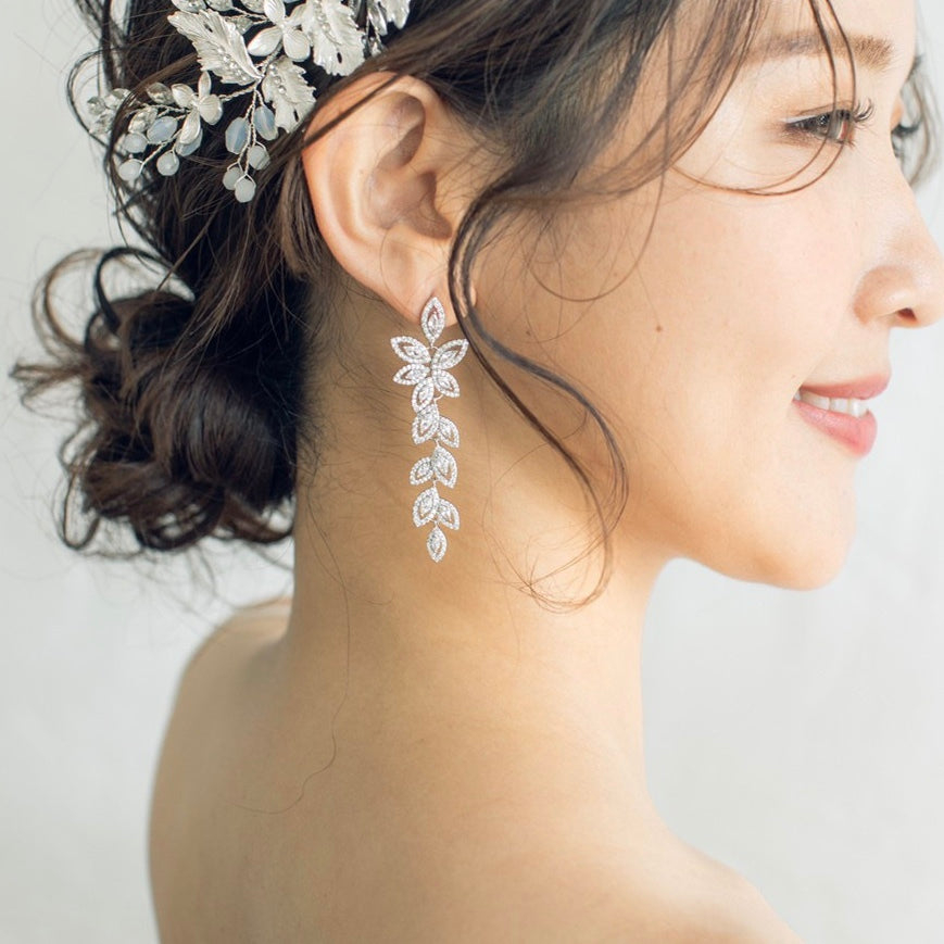 【ピアス】ビジュー ウェディング ブライダルピアス n8 【結婚式 ピアス イヤリング】