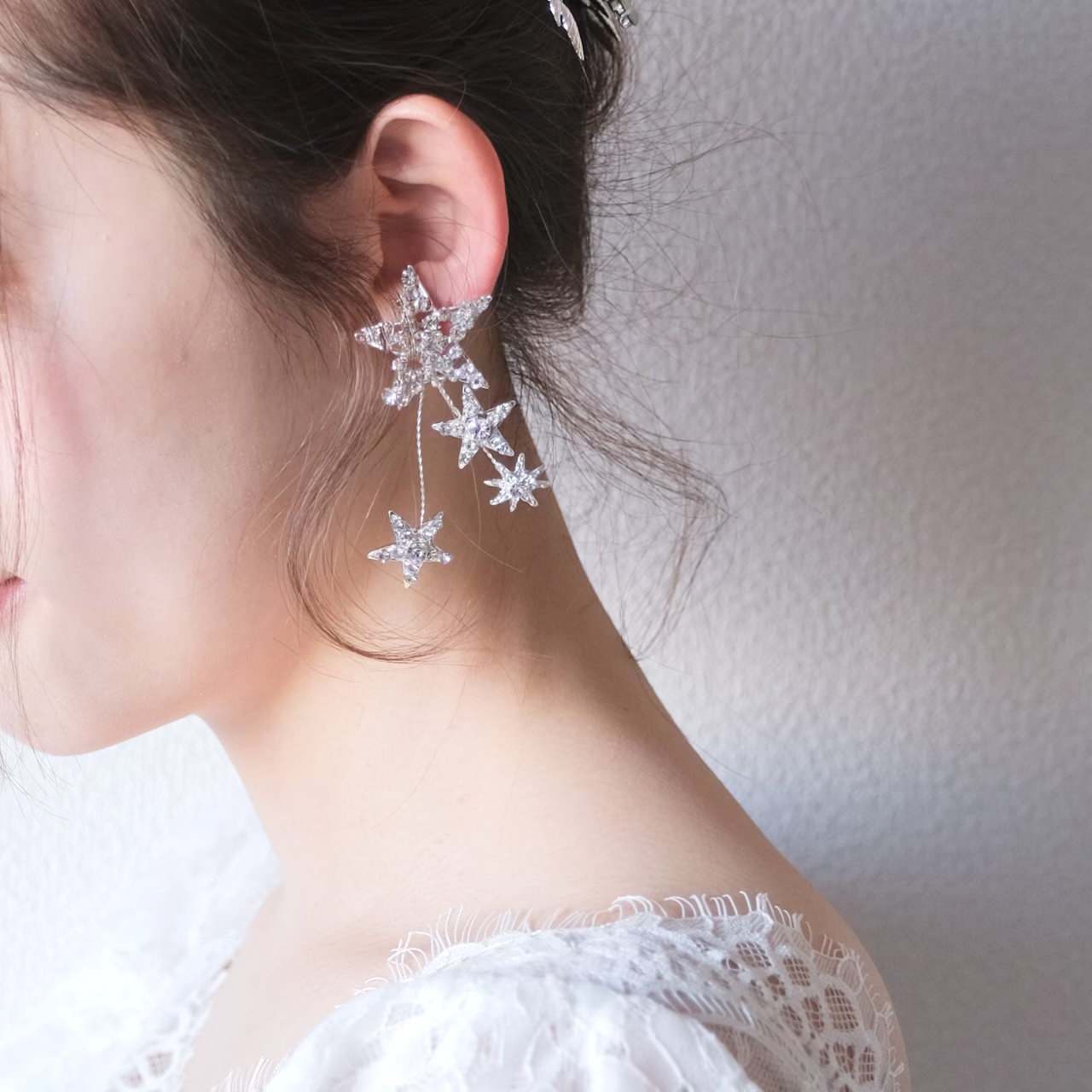 【ピアス】ブライダルピアス ビジュー スター ウェディング n10 【結婚式 ピアス イヤリング】