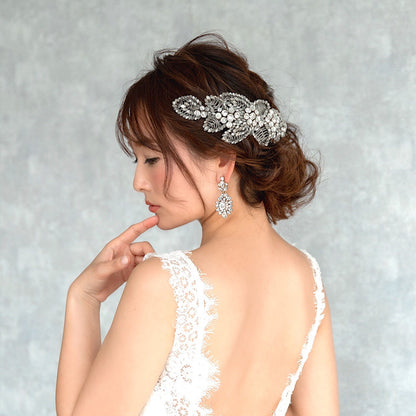 【ヘッドドレス】レンタル3泊4日ジェニーパッカム/アカシアⅡシルバー(Jenny Packham/acacia2/silver) 【結婚式　ヘアアクセサリー　レンタル】