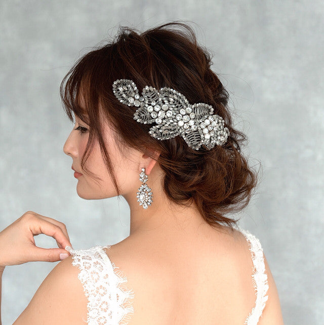 【ヘッドドレス】レンタル3泊4日ジェニーパッカム/アカシアⅡシルバー(Jenny Packham/acacia2/silver) 【結婚式　ヘアアクセサリー　レンタル】