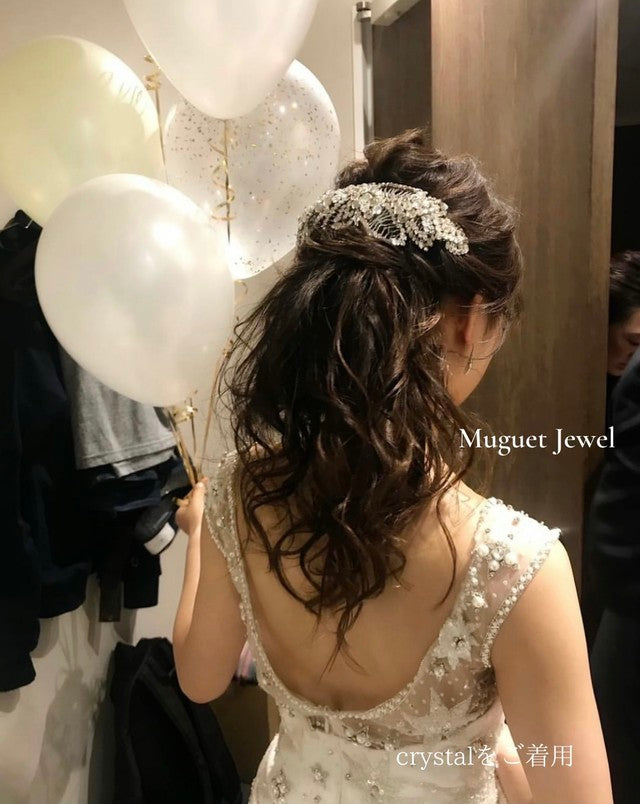【ヘッドドレス】レンタル3泊4日ジェニーパッカム/アカシアⅡシルバー(Jenny Packham/acacia2/silver) 【結婚式 ヘアアクセサリー レンタル】