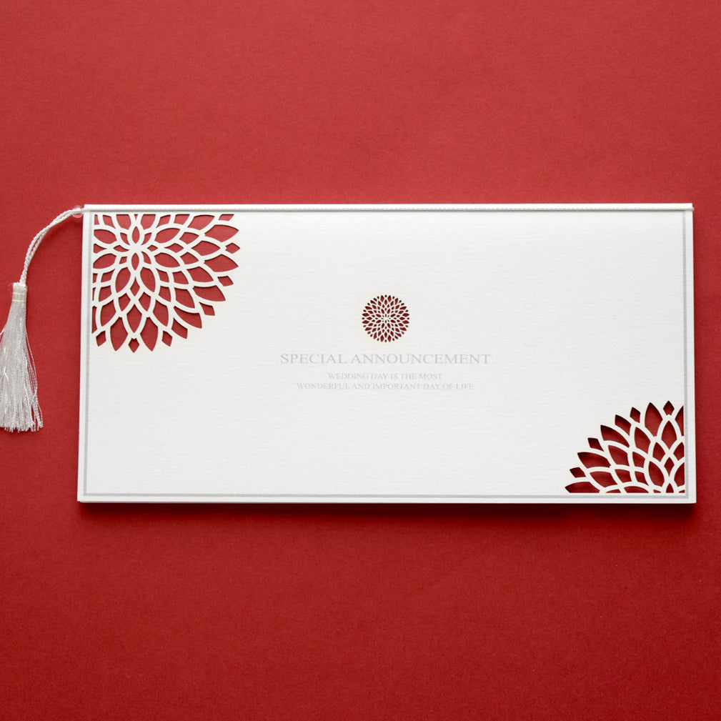 【結婚式 招待状セット】 ダリア えんじ (印刷込み)【結婚式 ペーパー 招待状】