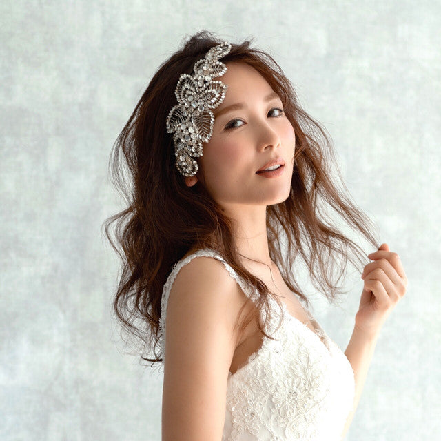 【ヘッドドレス】レンタル3泊4日ジェニーパッカム/アカシアⅡクリスタル(Jenny Packham/acacia2/crystal) 【結婚式　ヘアアクセサリー　レンタル】