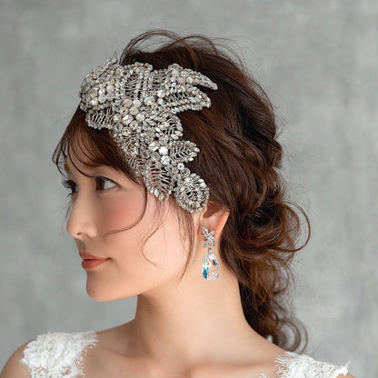 【ヘッドドレス】レンタル3泊4日ジェニーパッカム/アカシアⅢクリスタル(JennyPackham/acacia3/crystal) 【結婚式 ヘアアクセサリー レンタル】