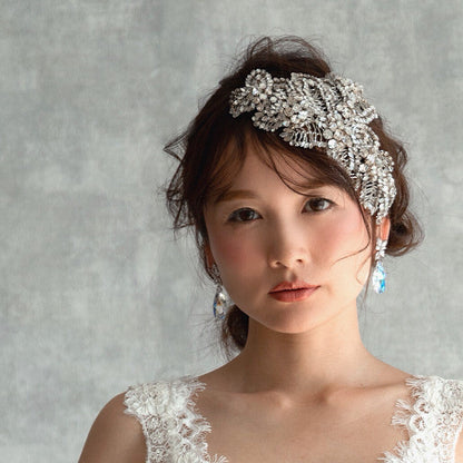 【ヘッドドレス】レンタル3泊4日ジェニーパッカム/アカシアⅢクリスタル(JennyPackham/acacia3/crystal) 【結婚式 ヘアアクセサリー レンタル】