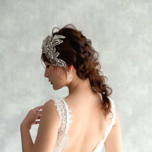 【ヘッドドレス】レンタル3泊4日ジェニーパッカム/アカシアⅢクリスタル(JennyPackham/acacia3/crystal) 【結婚式 ヘアアクセサリー レンタル】