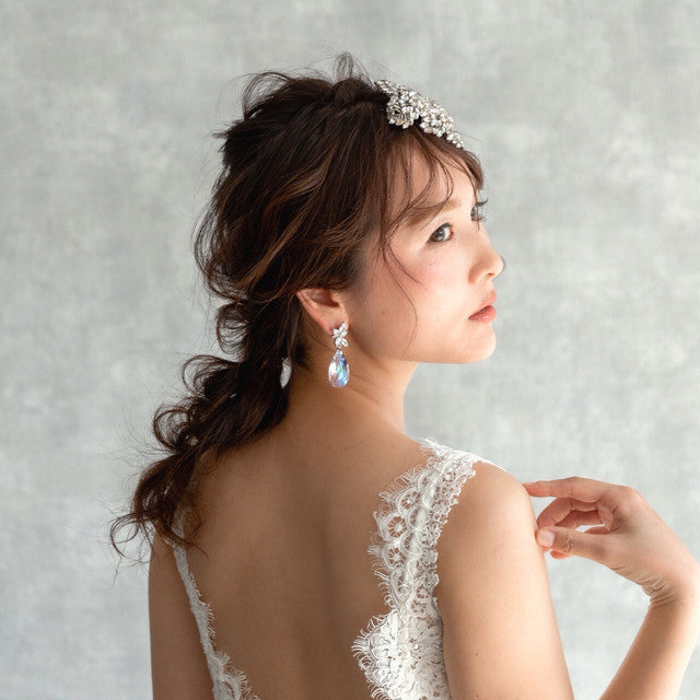 【ヘッドドレス】レンタル3泊4日ジェニーパッカム/アカシアⅢクリスタル(JennyPackham/acacia3/crystal) 【結婚式　ヘアアクセサリー　レンタル】