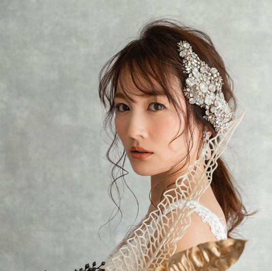 【ヘッドドレス】レンタル3泊4日ジェニーパッカム/カドー シルバー(Jenny Packham/Cadeaux/silver) 【結婚式 ヘアアクセサリー レンタル】