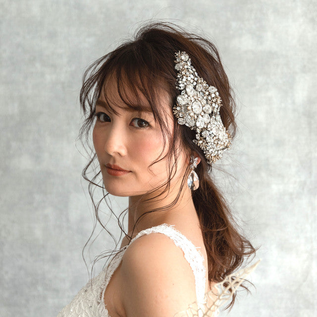 【ヘッドドレス】レンタル3泊4日ジェニーパッカム/カドー シルバー(Jenny Packham/Cadeaux/silver) 【結婚式　ヘアアクセサリー　レンタル】