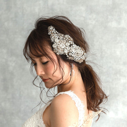 【ヘッドドレス】レンタル3泊4日ジェニーパッカム/カドー シルバー(Jenny Packham/Cadeaux/silver) 【結婚式 ヘアアクセサリー レンタル】