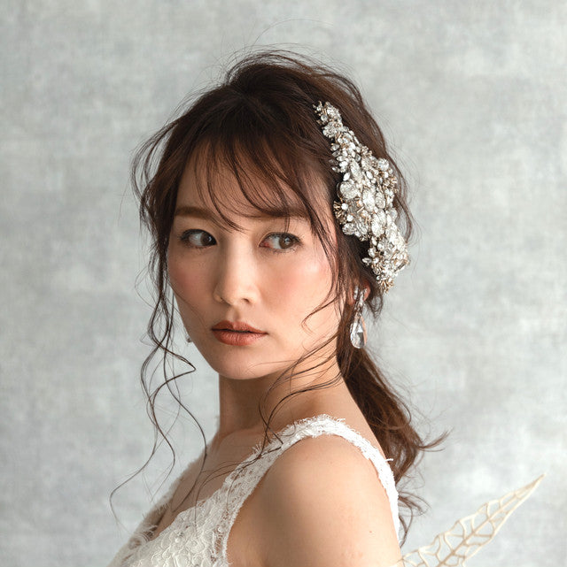 【ヘッドドレス】レンタル3泊4日ジェニーパッカム/カドー シルバー(Jenny Packham/Cadeaux/silver) 【結婚式 ヘアアクセサリー レンタル】